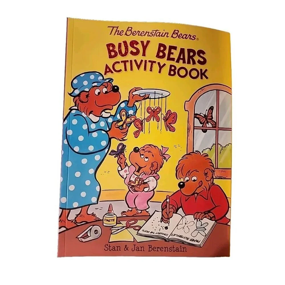 The Berenstain Bears Busy Bears Activity & Coloring Book by Stan&Jan 80 Pages